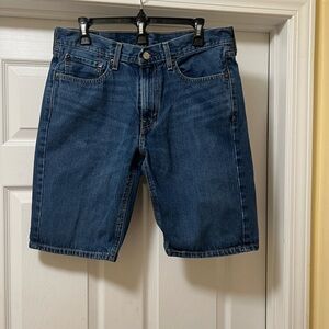 Levi's 541 Dark Blue Denim Shorts - Classic Five-Pocket